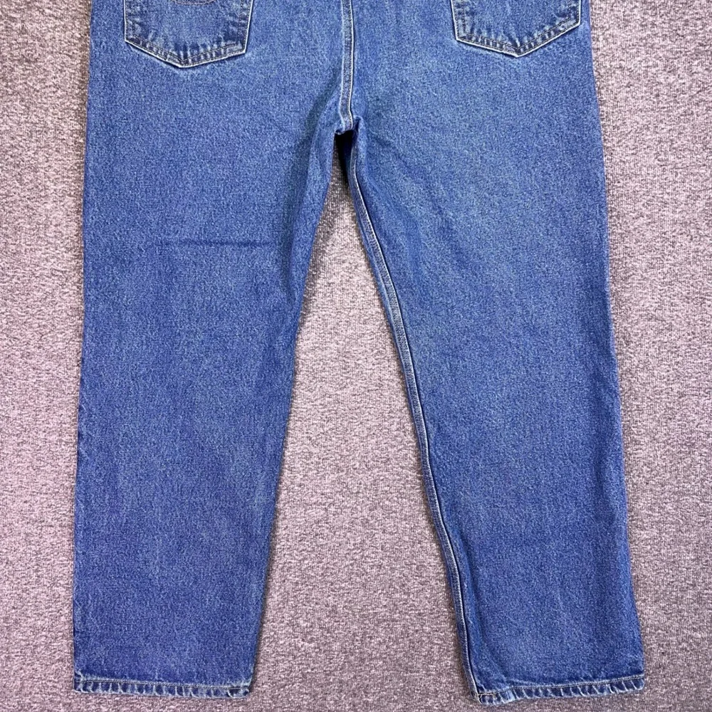 Carhartt Jeans Mens 42x29 Blue RelaxedWorkwear B480-DVB Straight Rugged Denim‎